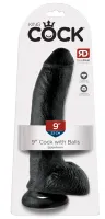 pipedream king cock 23 cm czarny - anatomiczny model z przyssawką