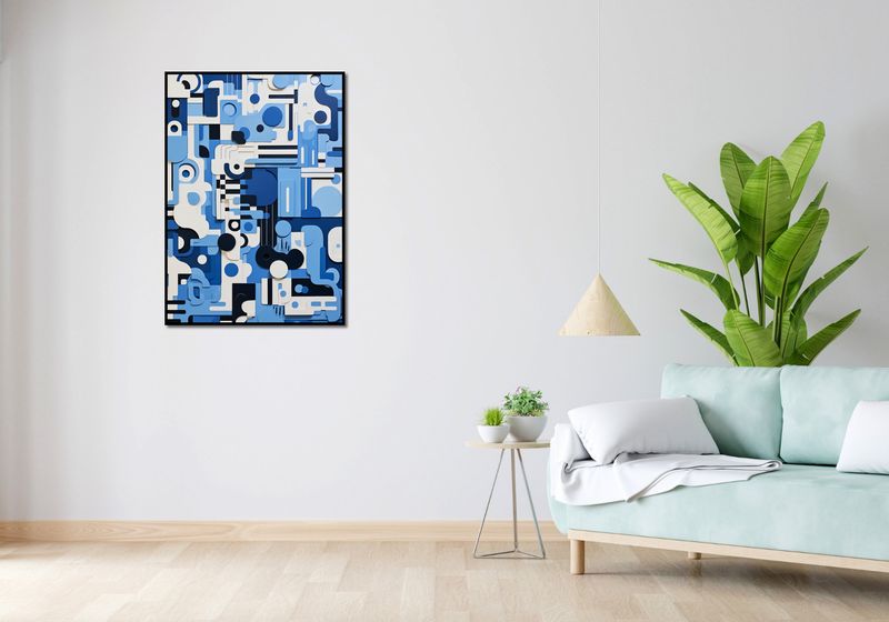 Plakat 67,5x95cm Niebieski Labirynt zdjęcie 4