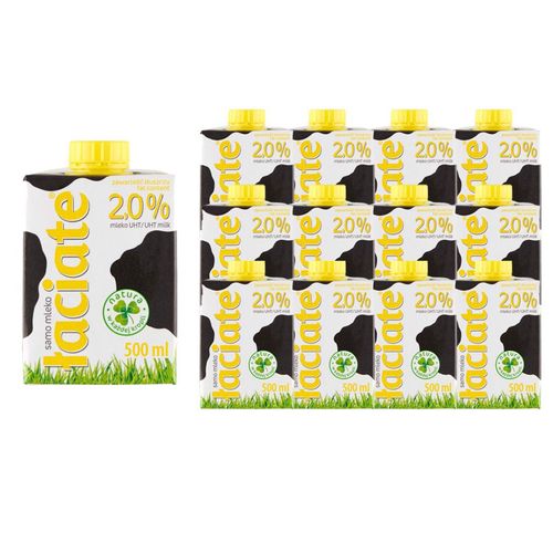 Łaciate Mleko UHT 2,0 % 500 ml x 12 sztuk na Arena.pl