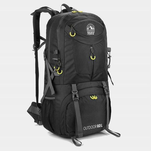 PLECAK TURYSTYCZNY TREKKINGOWY 60L GÓRSKI W GÓRY MĘSKI DAMSKI MOCNY CZARNY na Arena.pl