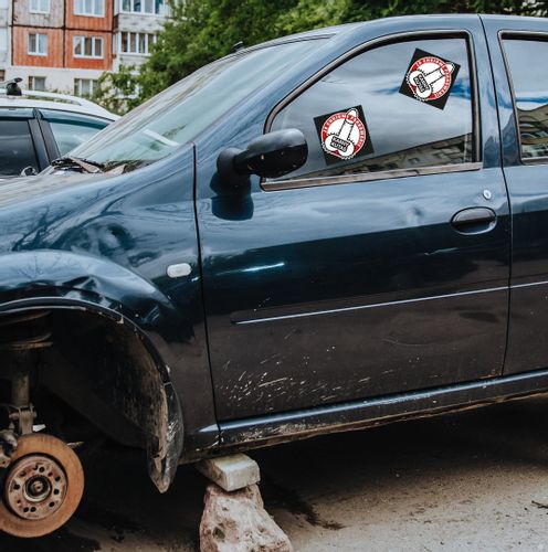 KARNE NAKLEJKI TRUDNOZRYWALNE ZA PARKOWANIE wlepki na samochód na Arena.pl