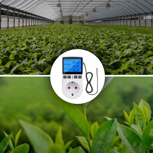 TERMOSTAT ELEKTRONICZNY REGULATOR TEMPERATURY GNIAZDO SIECI 230V max. na Arena.pl