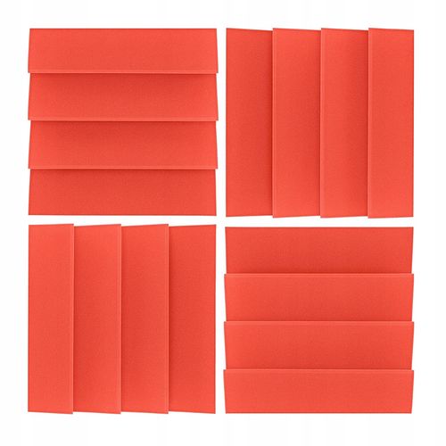 PANEL AKUSTYCZNY WYGŁUSZAJĄCY WAVE 30x30x5,5 CM - czerwony na Arena.pl