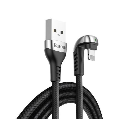Kabel Kątowy Lightning Baseus U-Shaped 1M 2.4A (Czarny) na Arena.pl