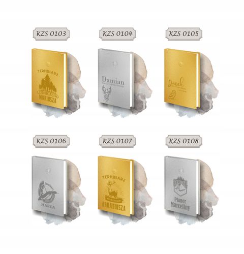 PLANER z imieniem kalendarz dzienny A4 2026 złoty srebrny z grawerem na Arena.pl