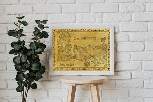 Gra o Tron Mapa Westeros i Essos - plakat 50x40 cm na Arena.pl