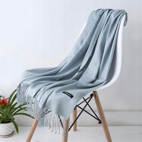 SZAL DAMSKI CHUSTA DUŻY CIEPŁY Szalik SZARY na Arena.pl