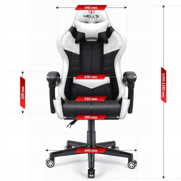 FOTEL GAMINGOWY DLA GRACZA BIUROWY HELL'S zdjęcie 2