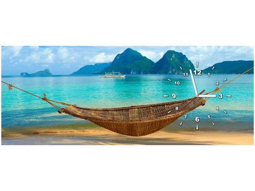 100X40CM ZEGAR HAMAK PLAŻY OBRAZ na Arena.pl