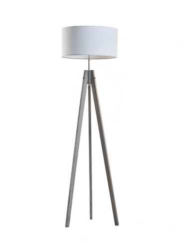 Popielata lampa podłogowa HAITI E27 na Arena.pl