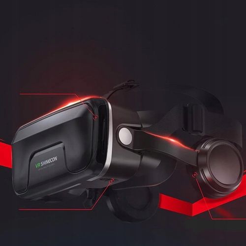 Okulary gogle 3D VR Shinecon 10 do telefonu wbudowane słuchawki PILOT BL na Arena.pl