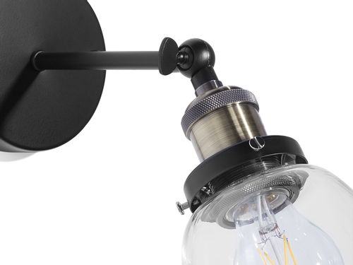 Zestaw 2 lamp ściennych szklane czarne LOVAT na Arena.pl