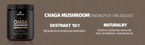 Chaga Błyskoporek podkorowy 100G SOLVE LABS na Arena.pl