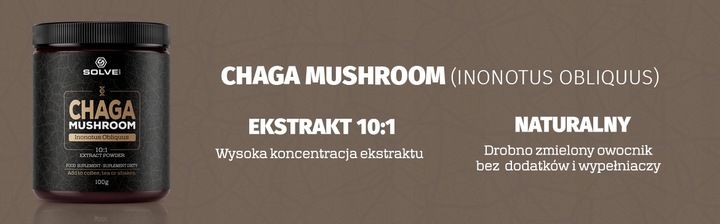 Chaga Błyskoporek podkorowy 100G SOLVE LABS zdjęcie 9