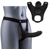 Penis Strap On Penis Pusty w Środku Proteza Penisa StrapOn Czarny