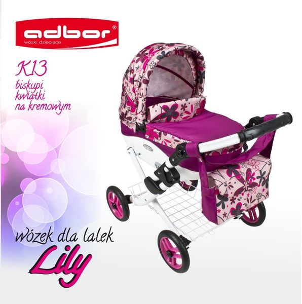 WÓZEK DLA LALEK LOLA K08 + TOREBKA DeLuXe zdjęcie 11