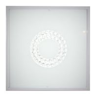 Lux plafon 29x29 16W LED 4000K satyna mały ring