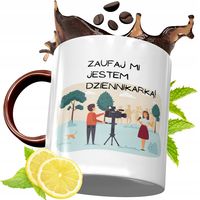 Kubek Bordowy Dla Dziennikarza Na Urodziny Prezent Z Nadrukiem Ze Zdjęciem