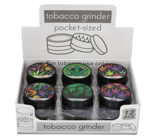 Kolorowy Młynek do Tytoniu Suszu Grinder Crusher z Listkami Marihuany D&K na Arena.pl