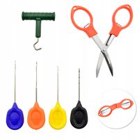 Zestaw karpiowy do kulek pelletu wiertło igła szydło nożyczki zaciągacz