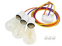 LAMPA WISZĄCA PAJĄK 3 BIAŁY / TĘCZA 4 PP LUB INNY KOLOR I ROZMIAR