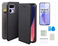Etui z klapką do REALME 16 PRO 5G case czarny smart magnet + folia ochronna