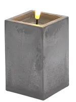 Świeca LED kwadrat imitacja marmuru z realistycznym efektem płomienia Rozmiar - M