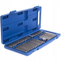 KLUCZE TORX SPLINE IMBUSOWE 40 el. CrV WYSOKA JAKOŚĆ + KASETKA