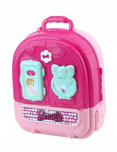 Toaletka WALIZKA domek z lalką PLECAK zestaw piękności 3w1 dla dziewczynek na Arena.pl