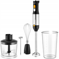Blender Ręczny Pionowy Sencor SHB 6302BK 5w1 1200W TITANIUMQuadBlade Czarny