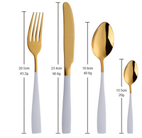 Zestawy Sztućców -LUKSUS - ZŁOTE-  24 szt