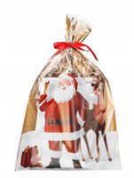 Torebki celofanowe worki FOLIOWE prezentowe ŚWIĘTA MIKOŁAJ 25x40 50 szt.