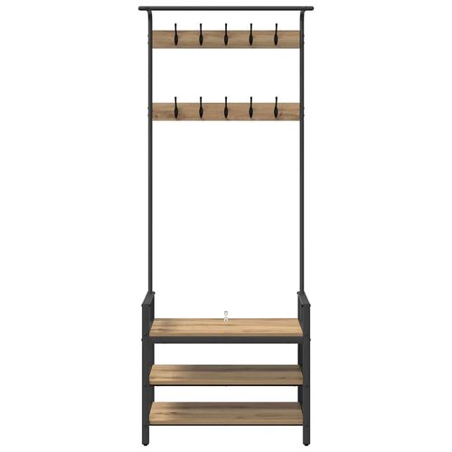 Wieszak na płaszcze z półką dąb artisan 75 x 34 x 184 cm na Arena.pl