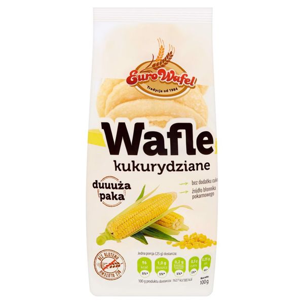 Eurowafel Wafle kukurydziane 100 g zdjęcie 1
