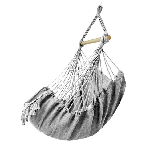 Hamak brazylijski krzesło wiszące BAHIO szare na Arena.pl