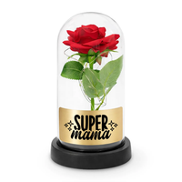 Super mama - wieczna róża w szkle z grawerem DZIEŃ MAMY PREZENT