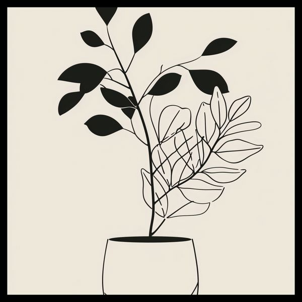 Plakat 40x40cm Prostota Doniczki zdjęcie 2