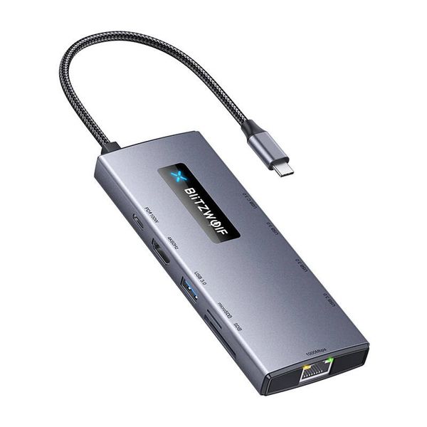 Adapter HUB Blitzwolf BW-NEW TH8 10w1 USB C do laptopa zdjęcie 1