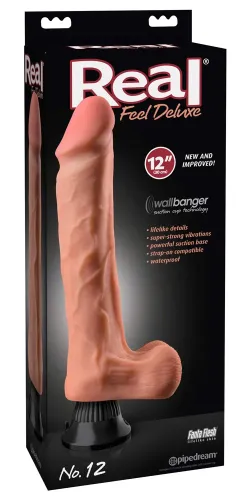 pipedream real feel deluxe 30cm - model z żyłkowaniem i przyssawką na Arena.pl