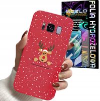 ETUI DO SAMSUNG S8 - ŚWIĄTECZNE WZORY RENIFER MIKOŁAJ + FOLIA
