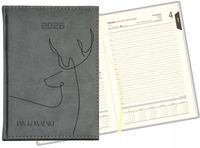 Stylowy kalendarz różne wzory imię książkowy A5 2026 grawer tygodniowy