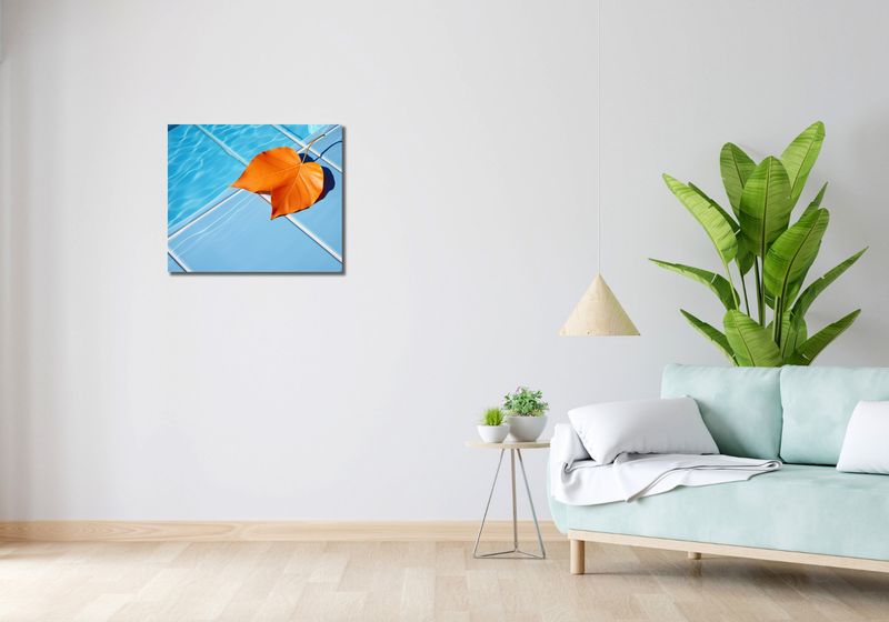 Obraz 60x50cm Liść przy Wodzie zdjęcie 2