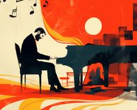 Plakat 50x40cm Pianista