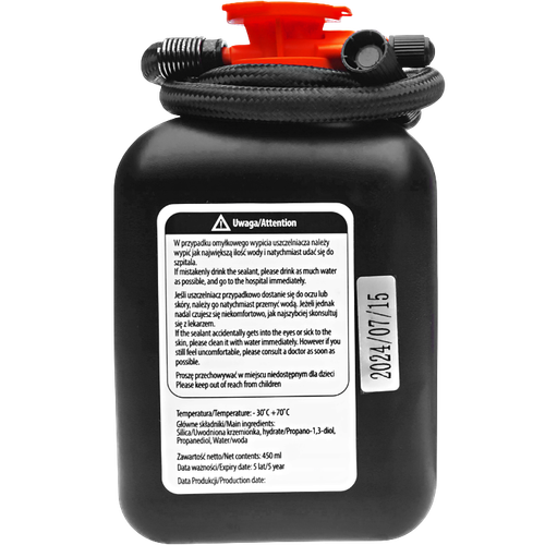 ZESTAW NAPRAWCZY DO OPON KÓŁ PŁYNNA DOJAZDÓWKA USZCZELNIACZ 450ml KOMPRESOR na Arena.pl