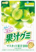 Fruit Juice Gummy Muscat 100%, żelki o smaku białych winogron 54g - Meiji