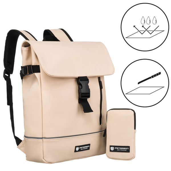 plecak peterson pu ptn eb97-6533 beige zdjęcie 13
