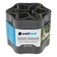 obrzeże trawnikowe faliste 15cm x 9m grafitowe cellfast