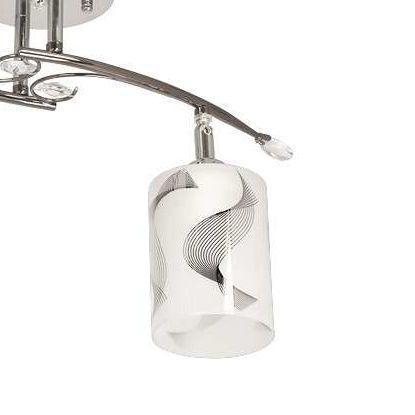 Lampa sufitowa VEN W-N 0624/2 szklane tuby wzorki chrom białe na Arena.pl