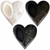 SERCE na Grób RÓŻNE KOLORY Podstawa na Stroik Wzór Marmur Kompozycja