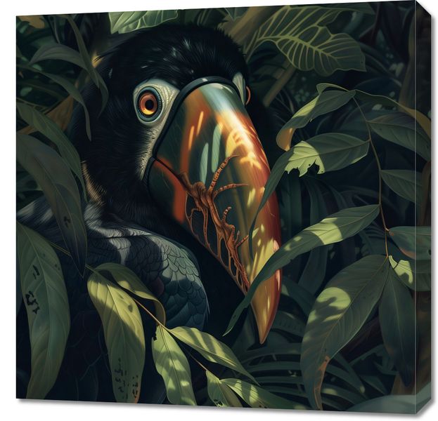 Obraz 70x70cm Skryty Tukan zdjęcie 1